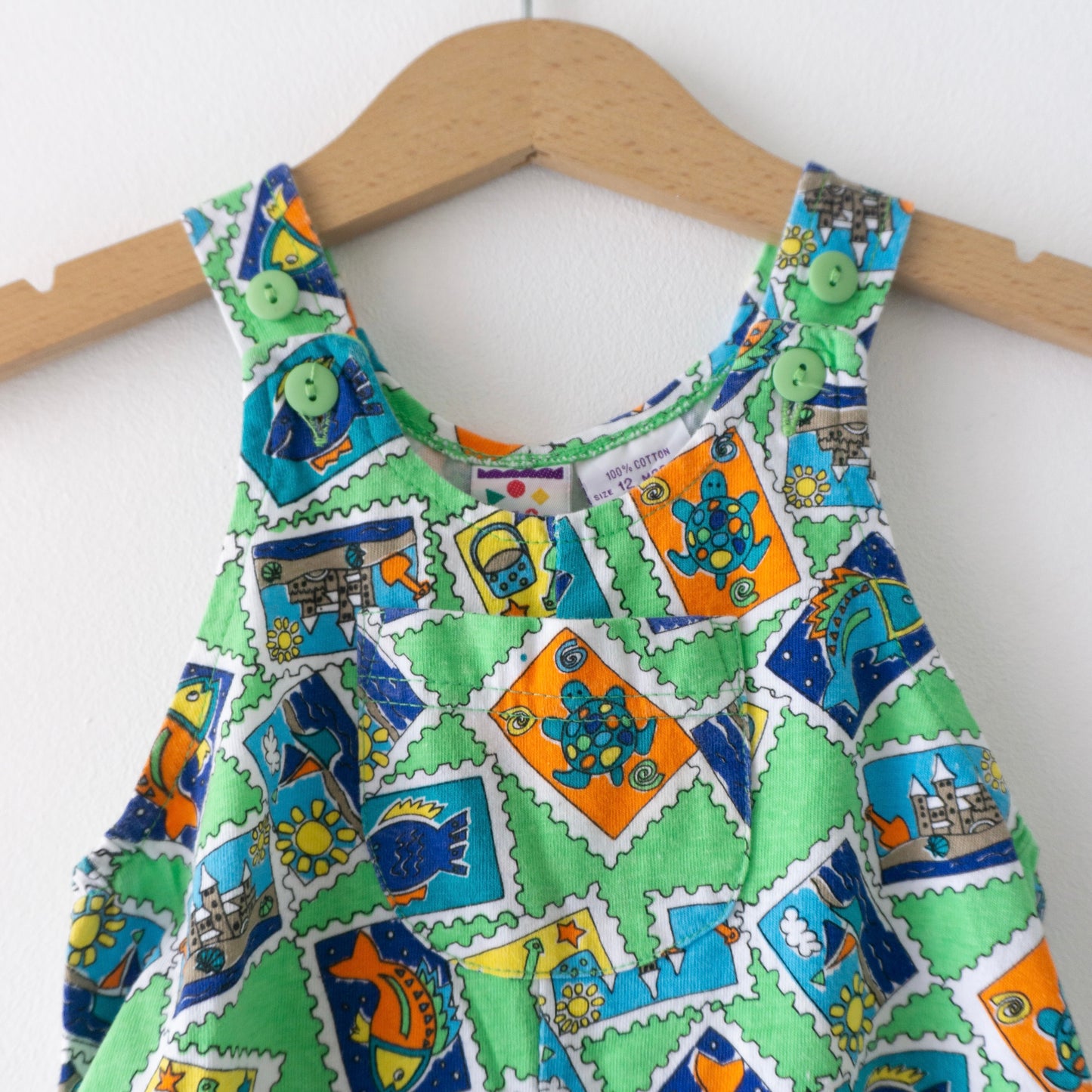 Vintage Beach Bubble Romper (12M)