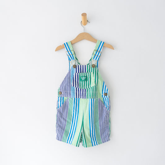 Vintage OshKosh Multi-Colored Stripe Shortalls (3T)