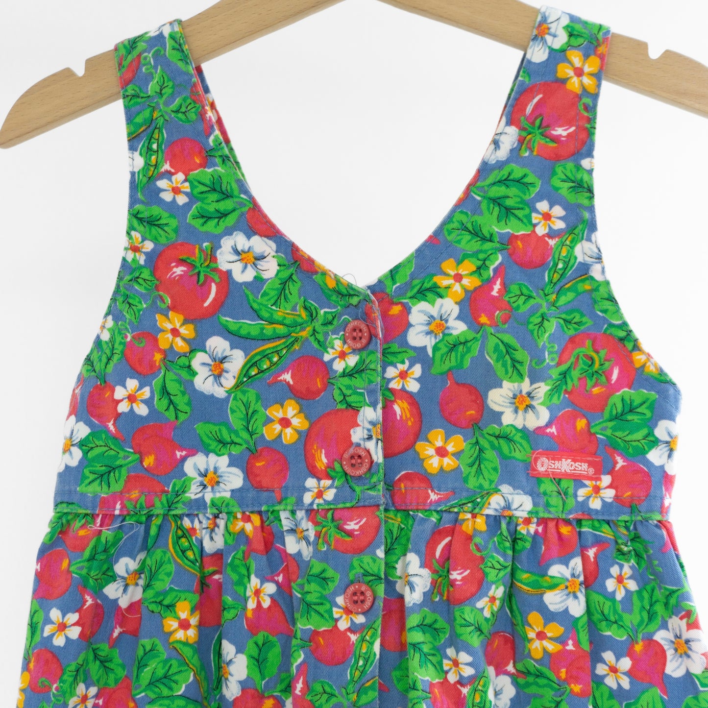 Vintage OshKosh Garden Button Up Romper (3T)