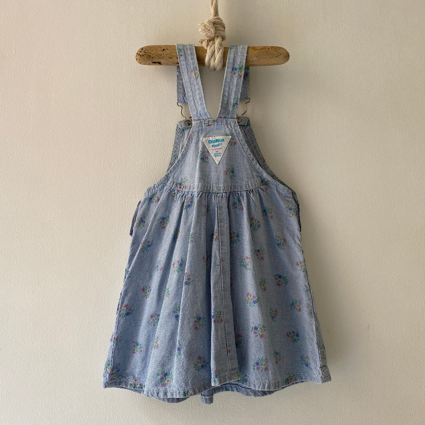 Vintage OshKosh Blue Floral Skirtall (3T)