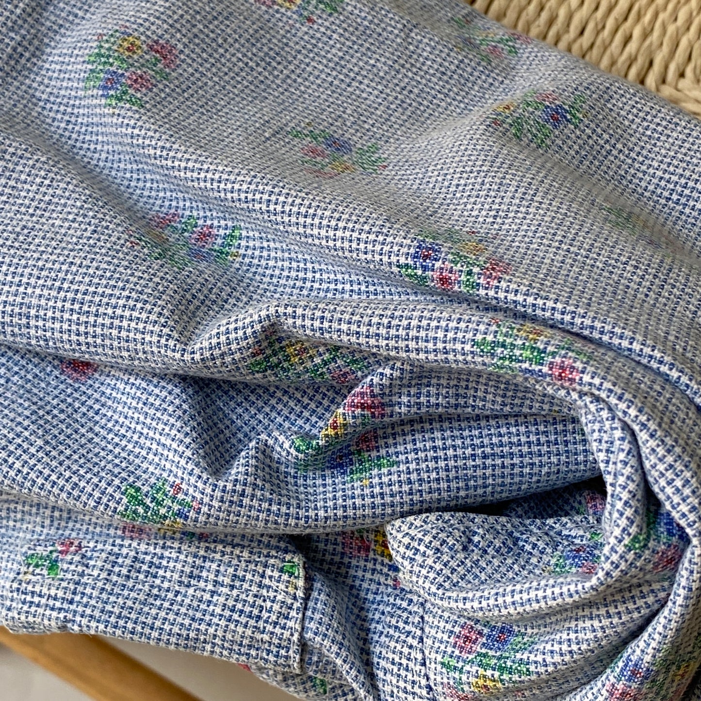 Vintage OshKosh Blue Floral Skirtall (3T)