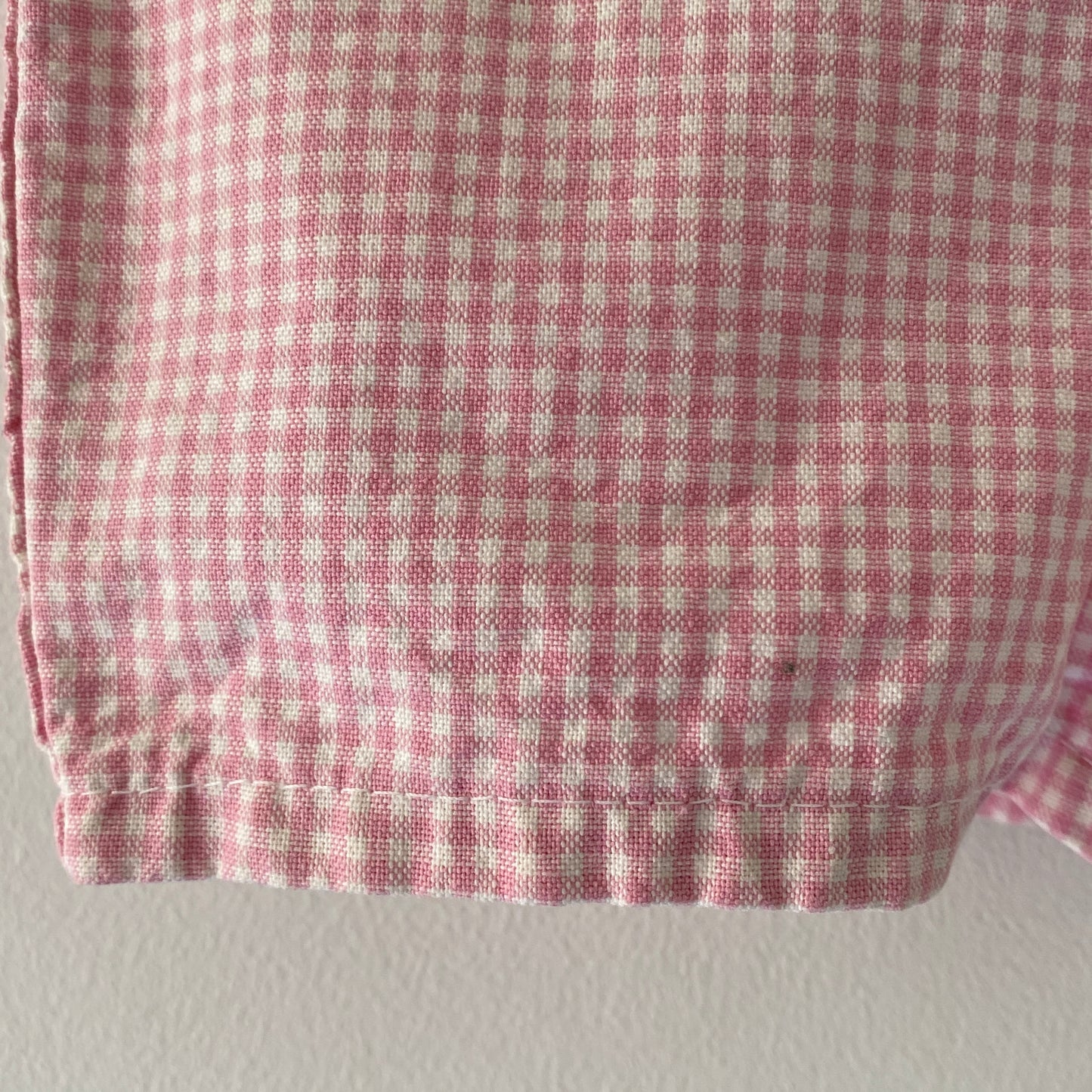 Vintage OshKosh Pink Gingham Shortalls (24M)