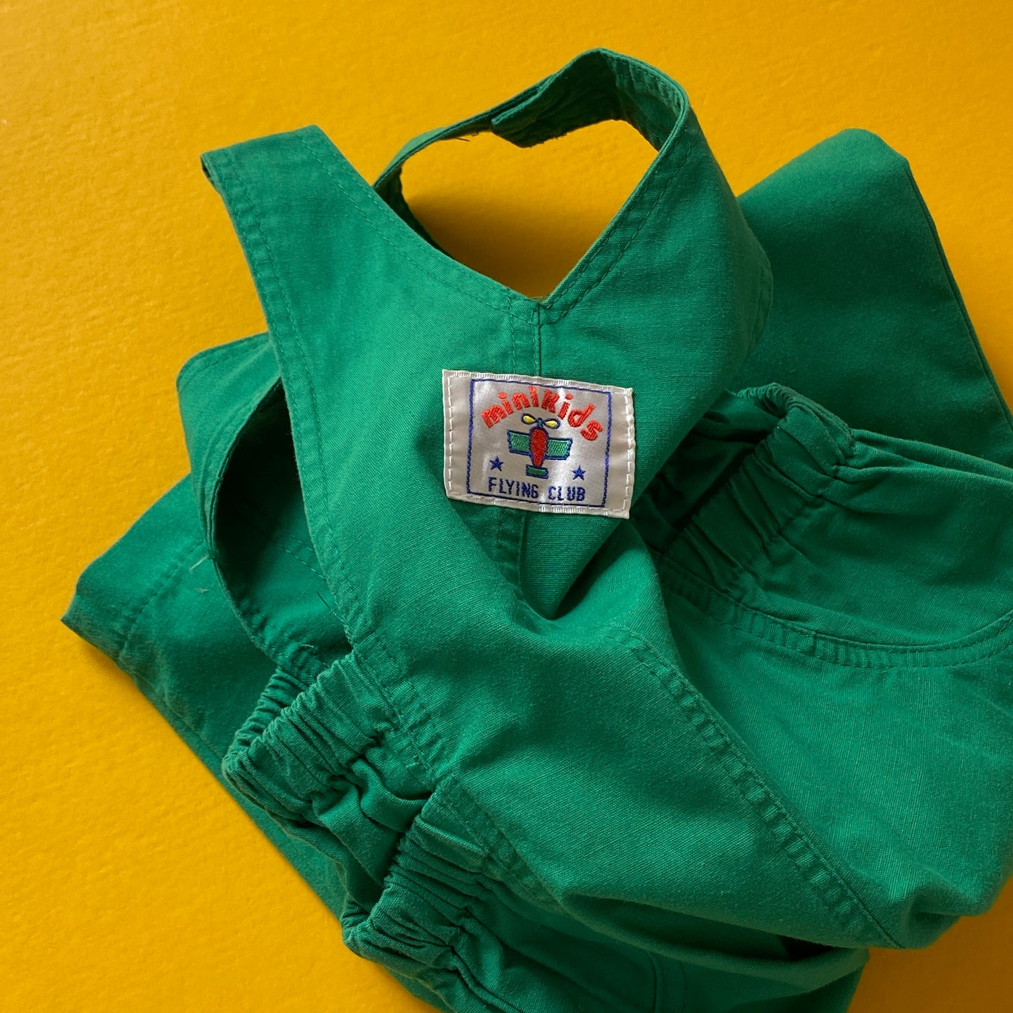 Vintage Green Plane Patch Overalls (6M)