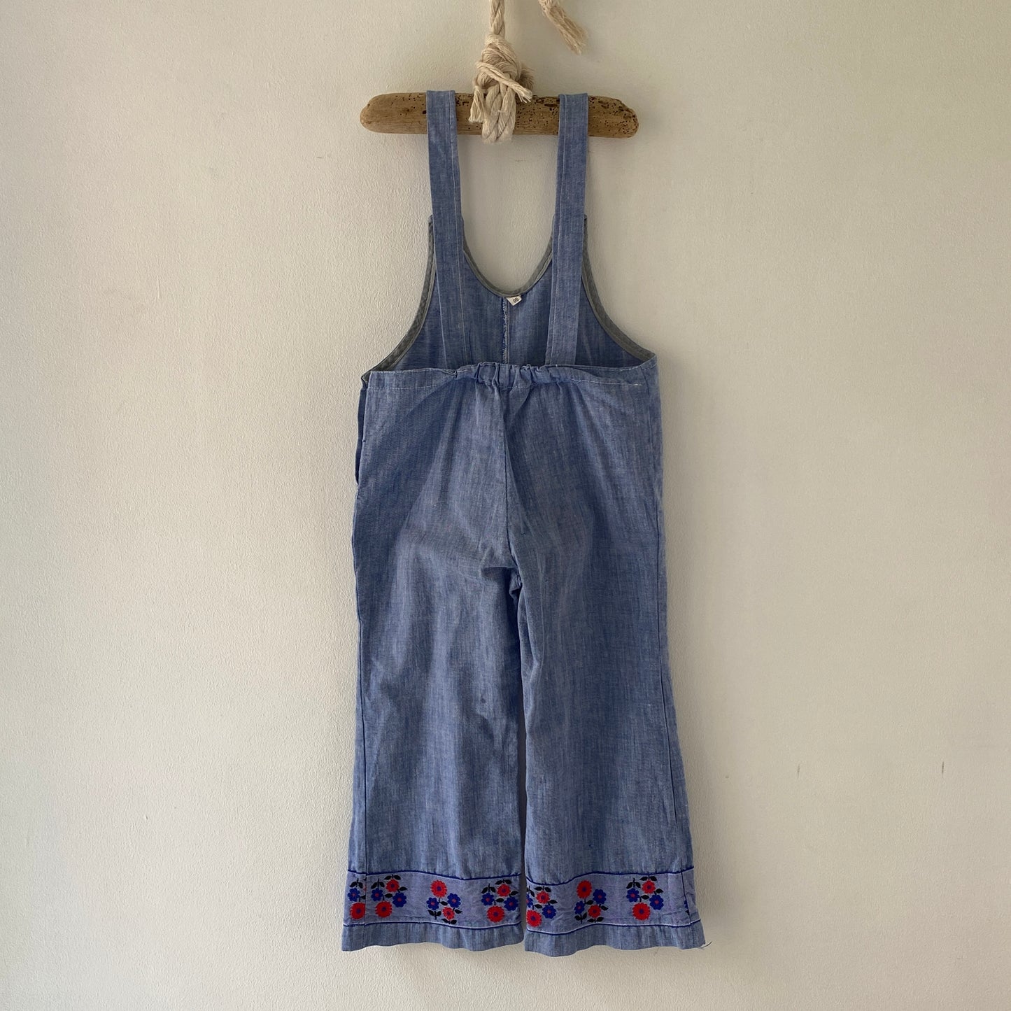 Vintage Swiss-Made Floral Flared Overalls (18/24M)
