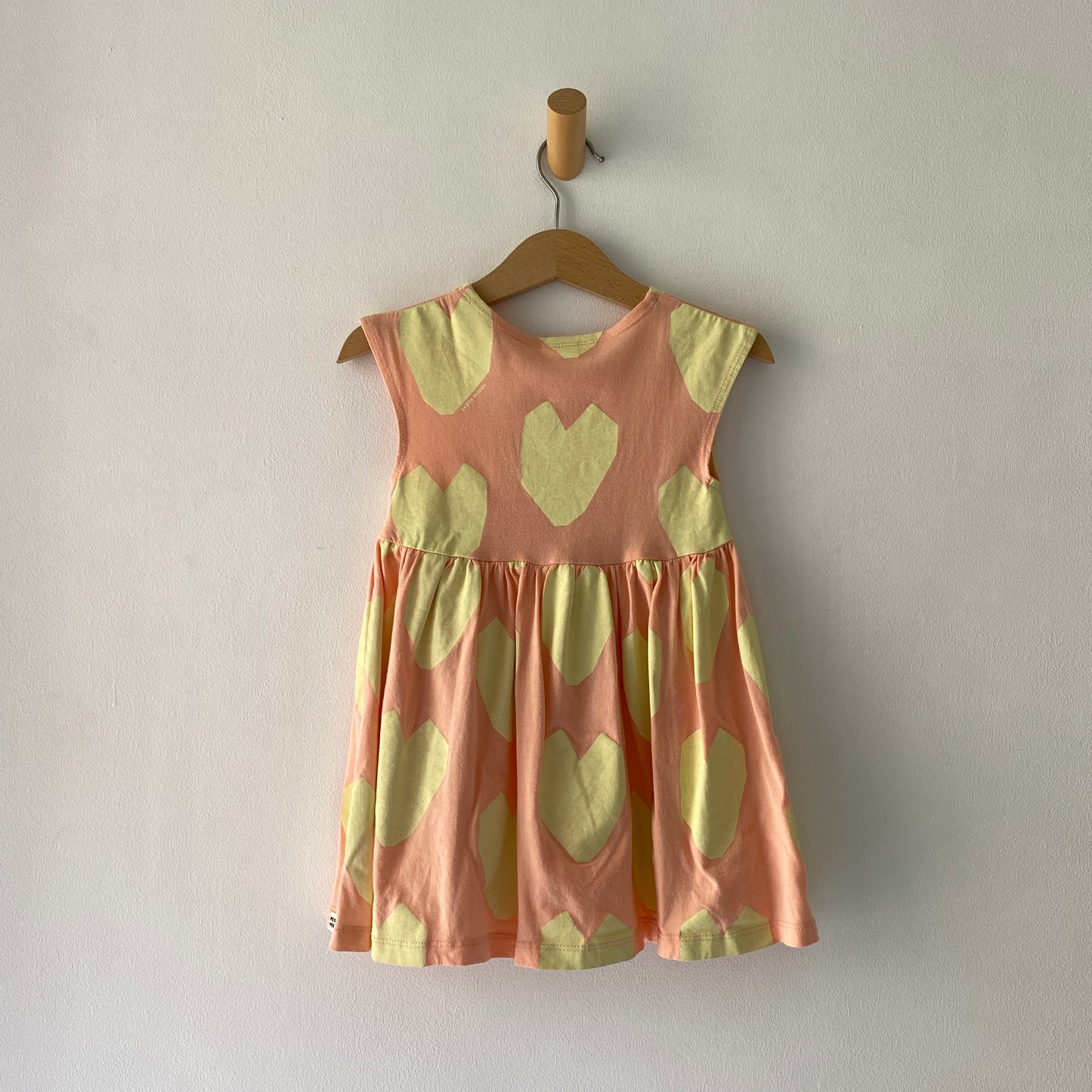 Peach Cotton Heart Dress (2/3Y)