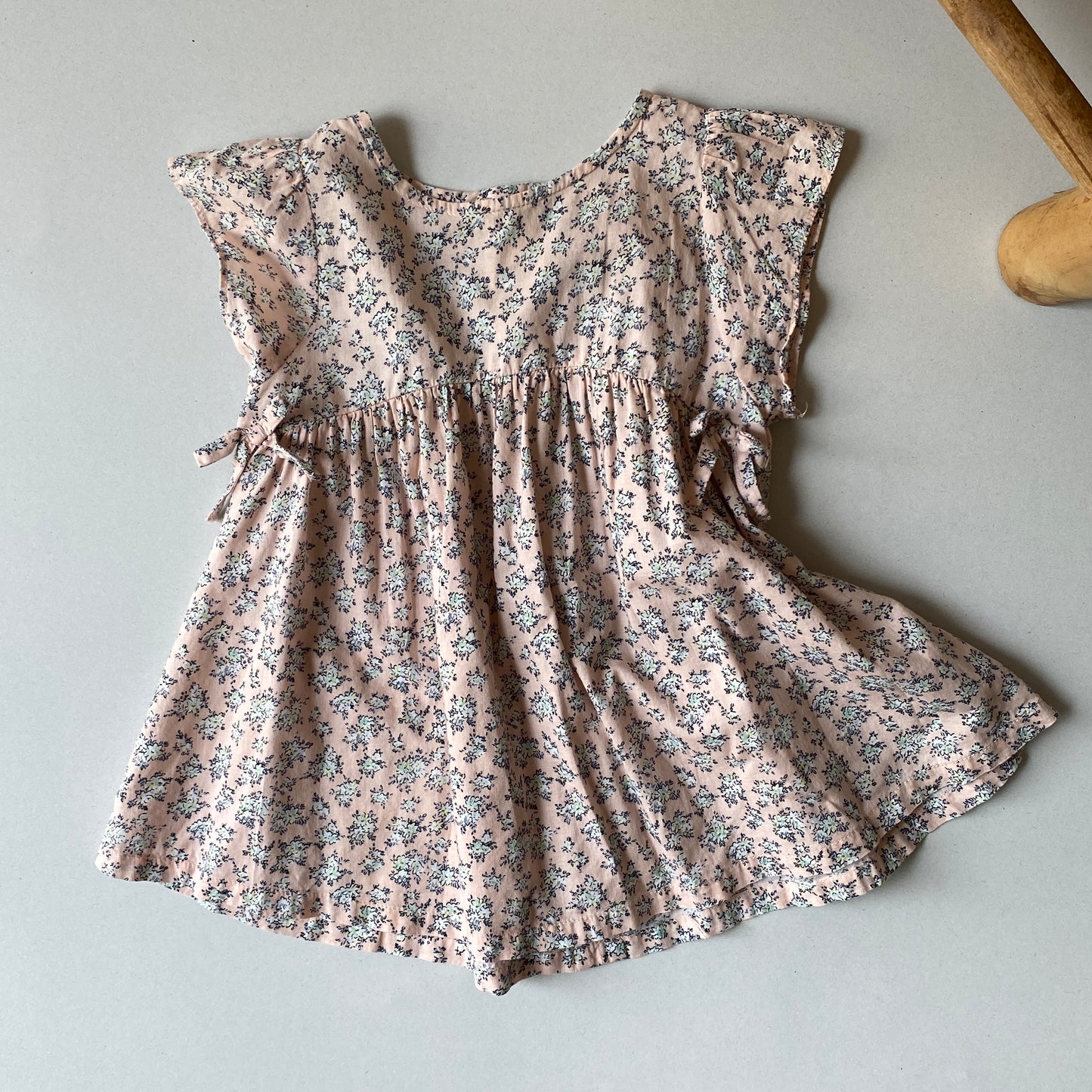 Powder Pink Floral Cotton Dress (12M)