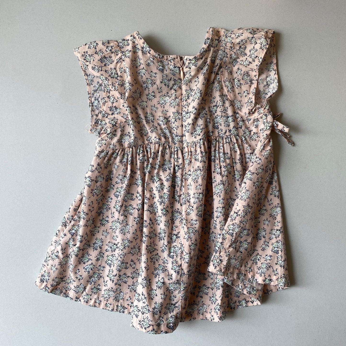 Powder Pink Floral Cotton Dress (12M)