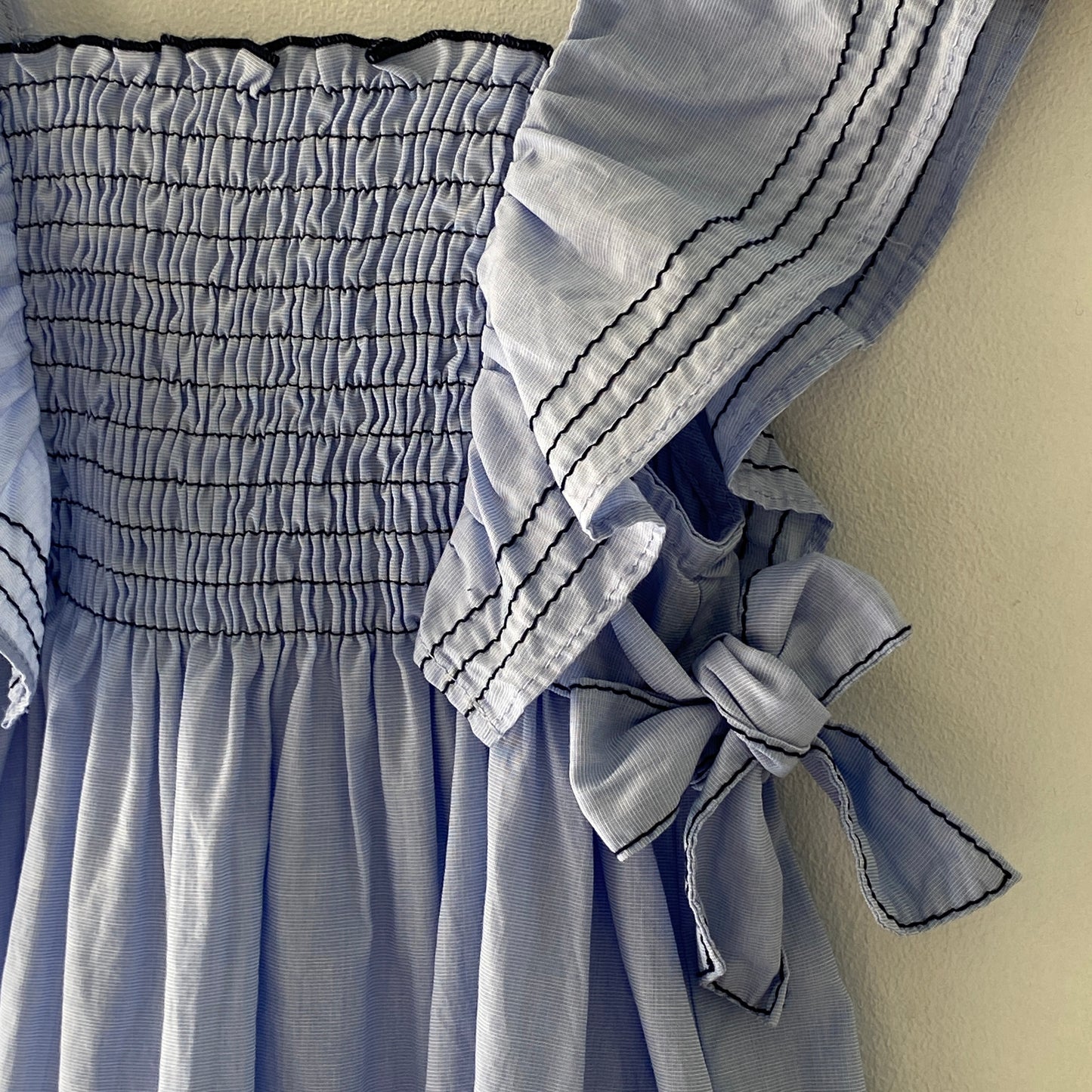 NWOT Powder Blue Smocked Button-Back Dress (18/24M)