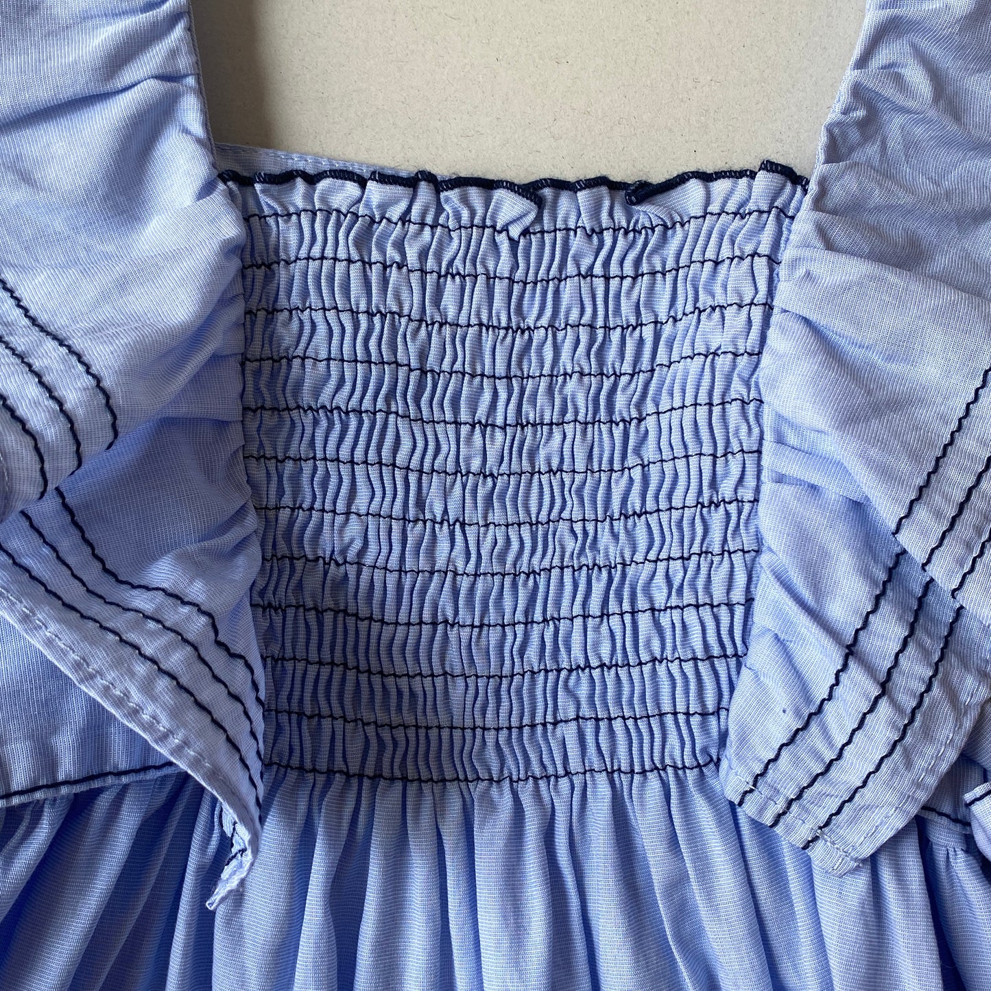 NWOT Powder Blue Smocked Button-Back Dress (18/24M)