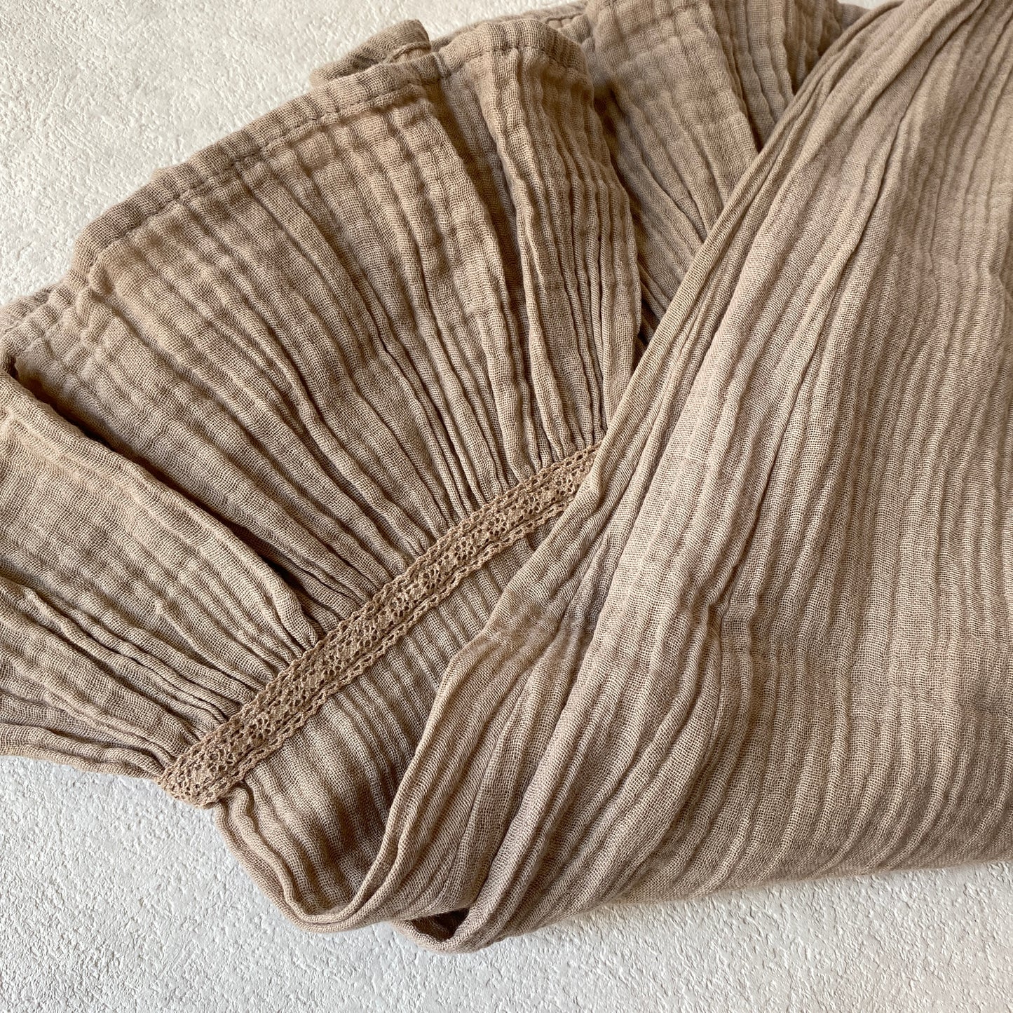 Cotton Muslin Maxi Beige Skirt (5-7Y)