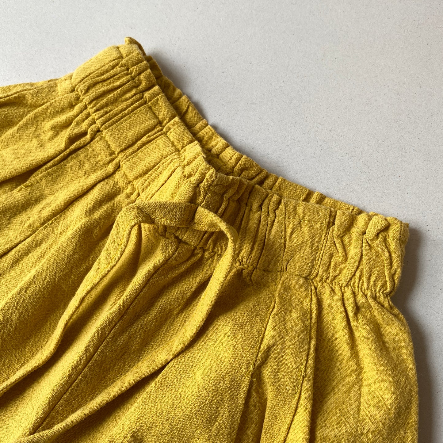 Mustard Yellow Textured Shorts (4-5Y)