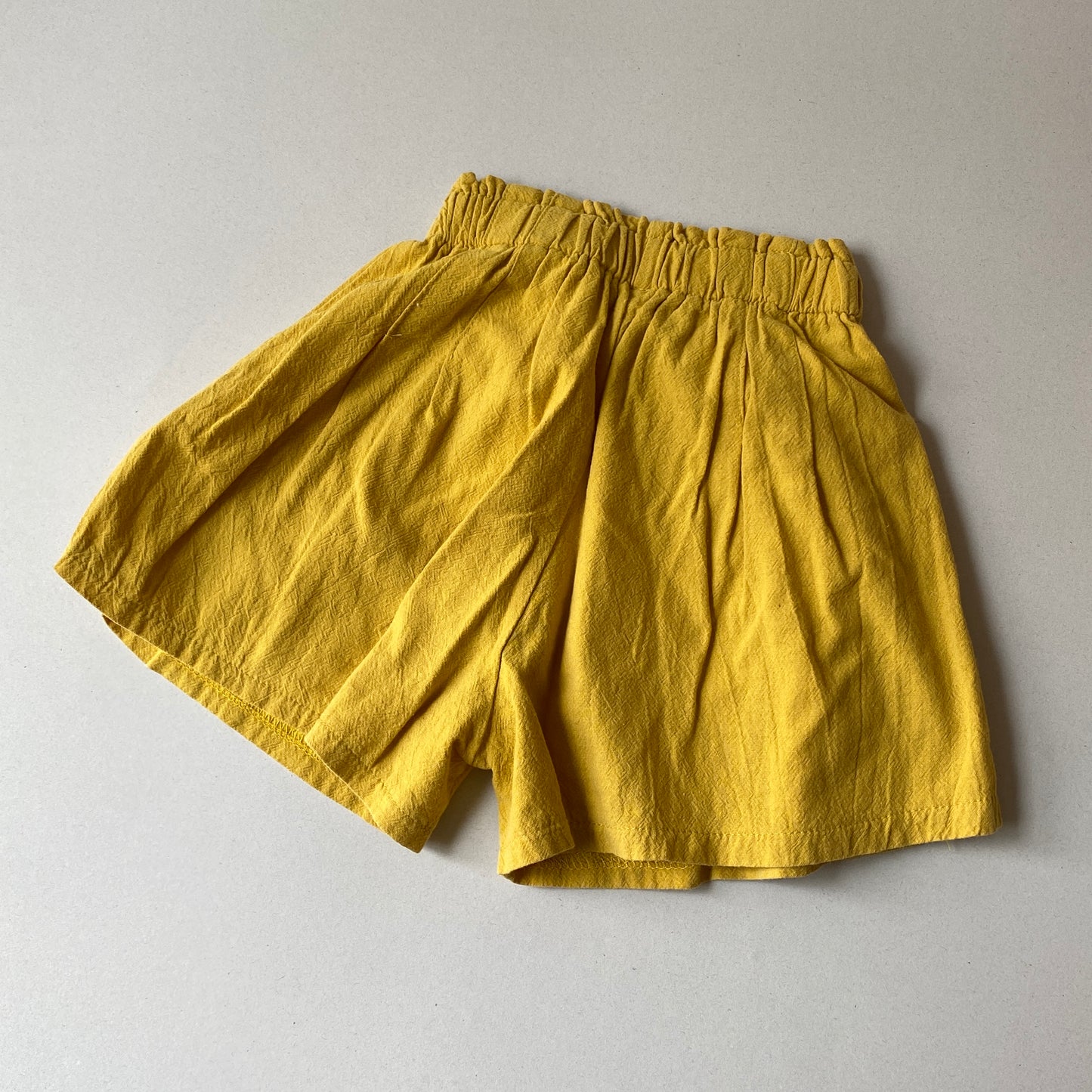 Mustard Yellow Textured Shorts (4-5Y)