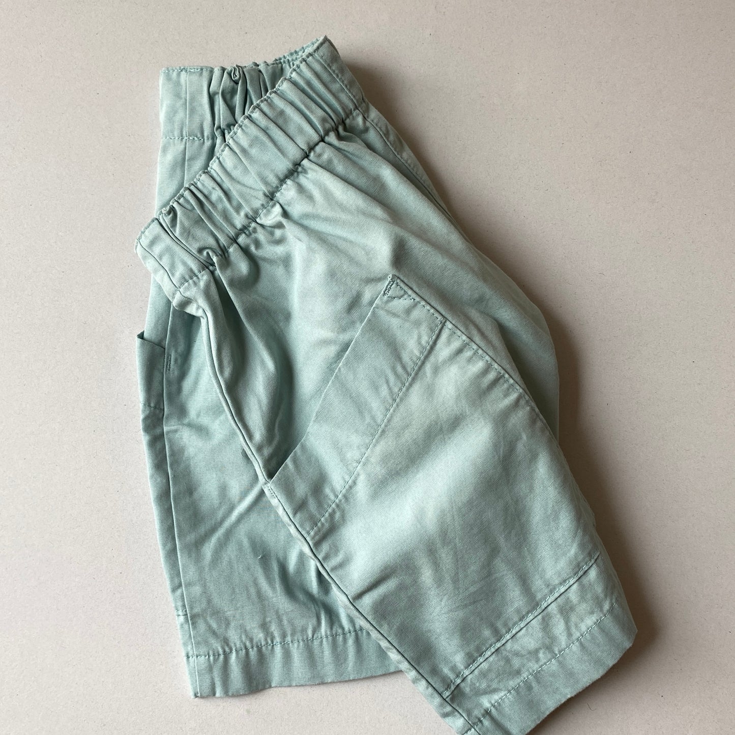 Mint Blue High-Waist Shorts (4/5Y)