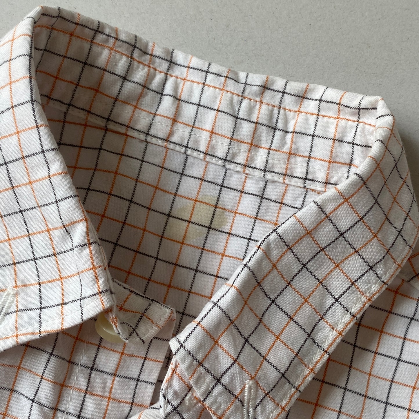 Orange Black Checks Button-Up Shirt (18/24M)