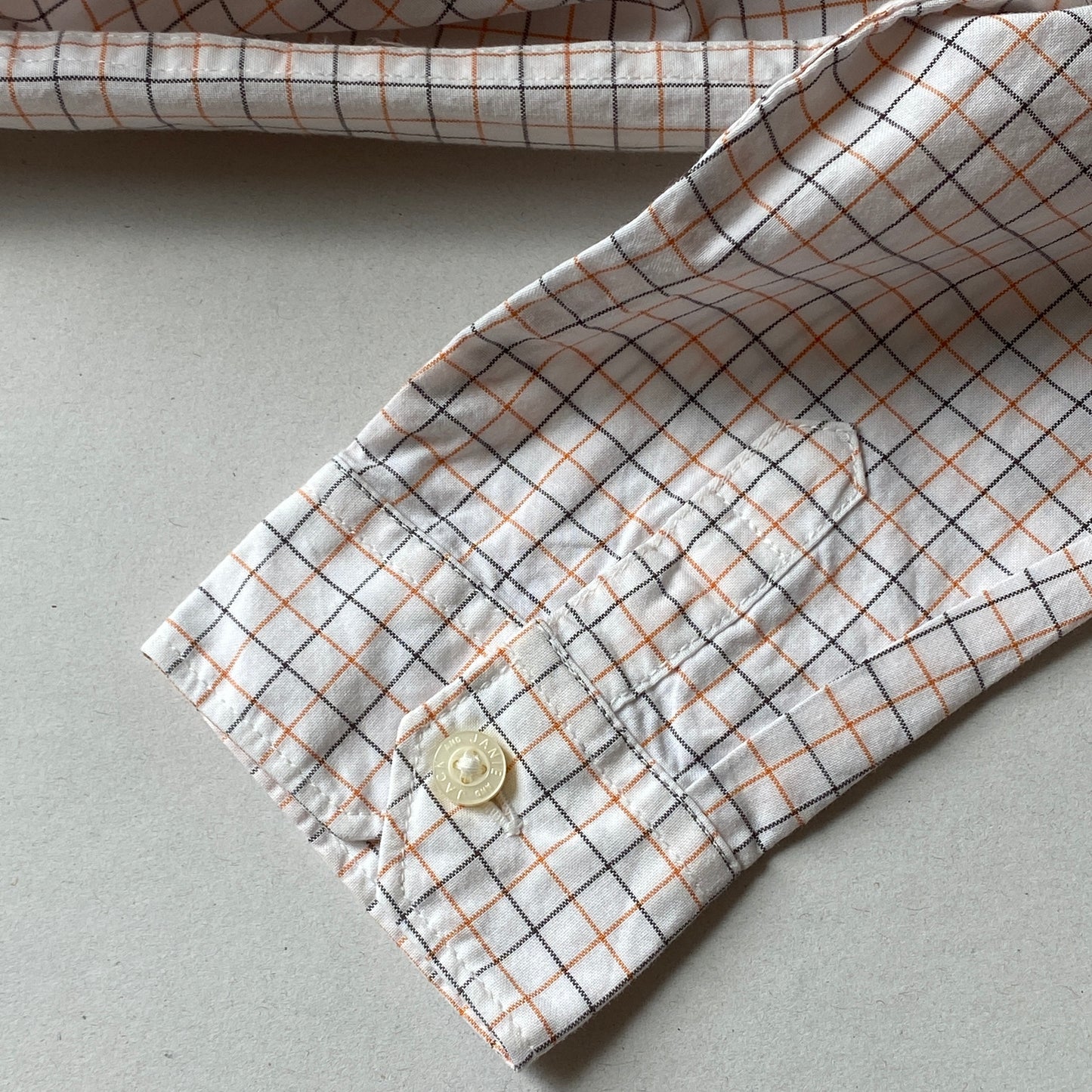 Orange Black Checks Button-Up Shirt (18/24M)