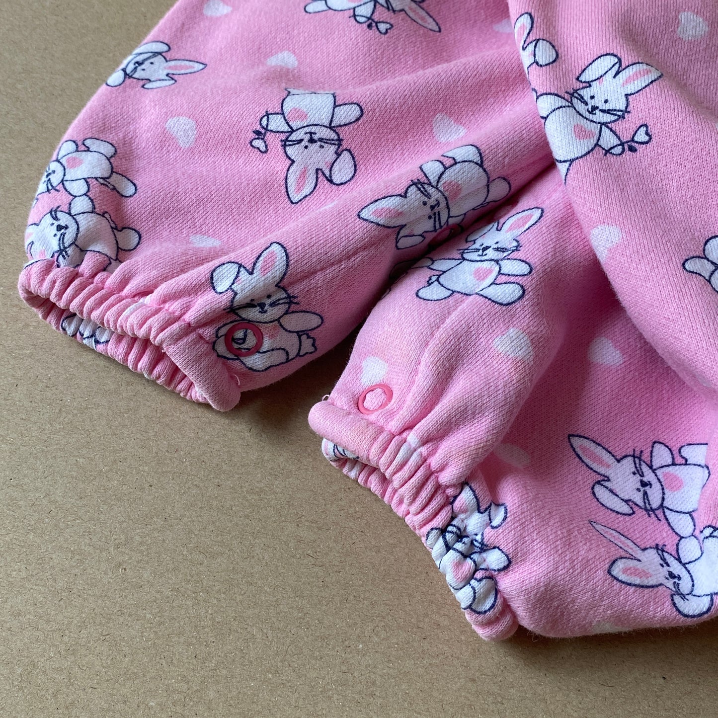 Vintage OshKosh Pink Bunny Fleece Overalls (3-6M)