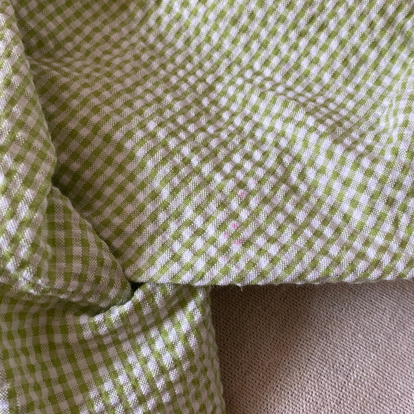 OshKosh Lime Green Checks Apple Dress (6Y)