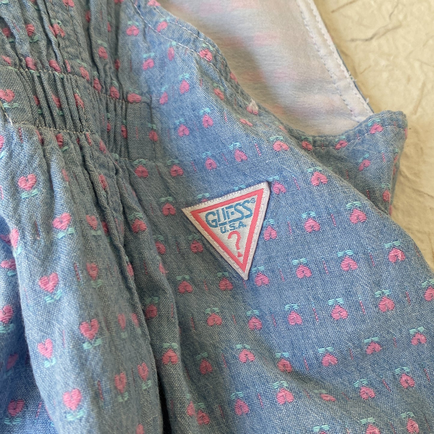 Vintage Guess Heart Embroidered Skirtall (6Y)