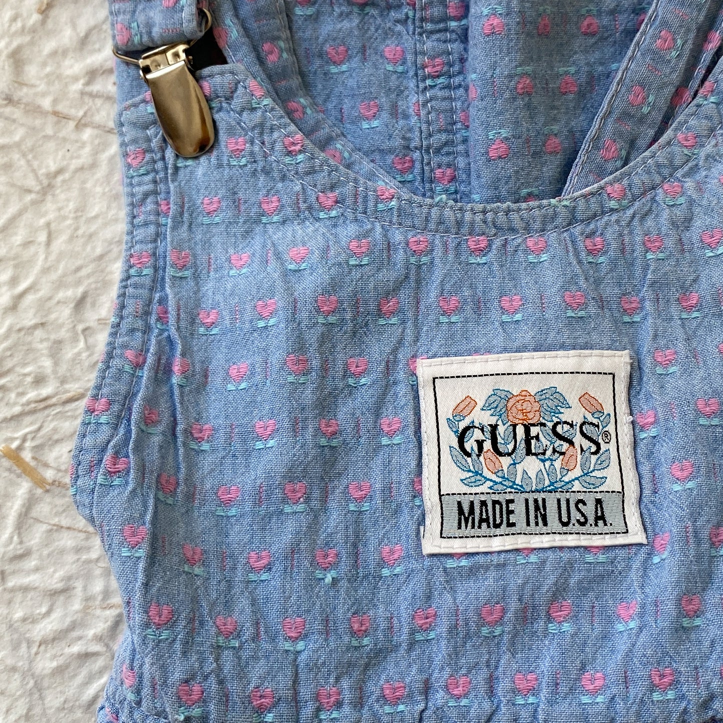 Vintage Guess Heart Embroidered Skirtall (6Y)