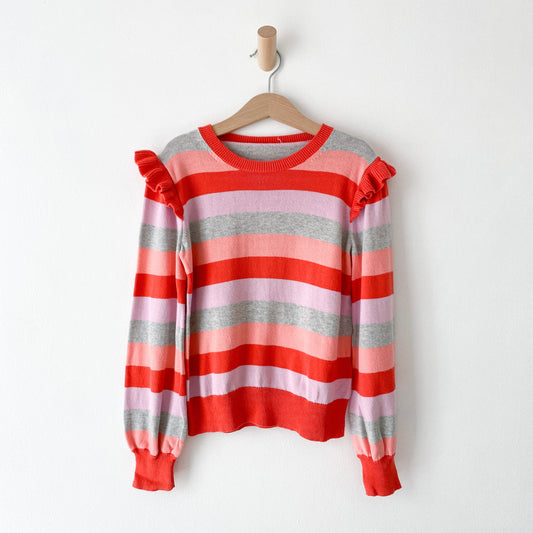 Multicolored Stripe Oversized Sweater (7-8Y)