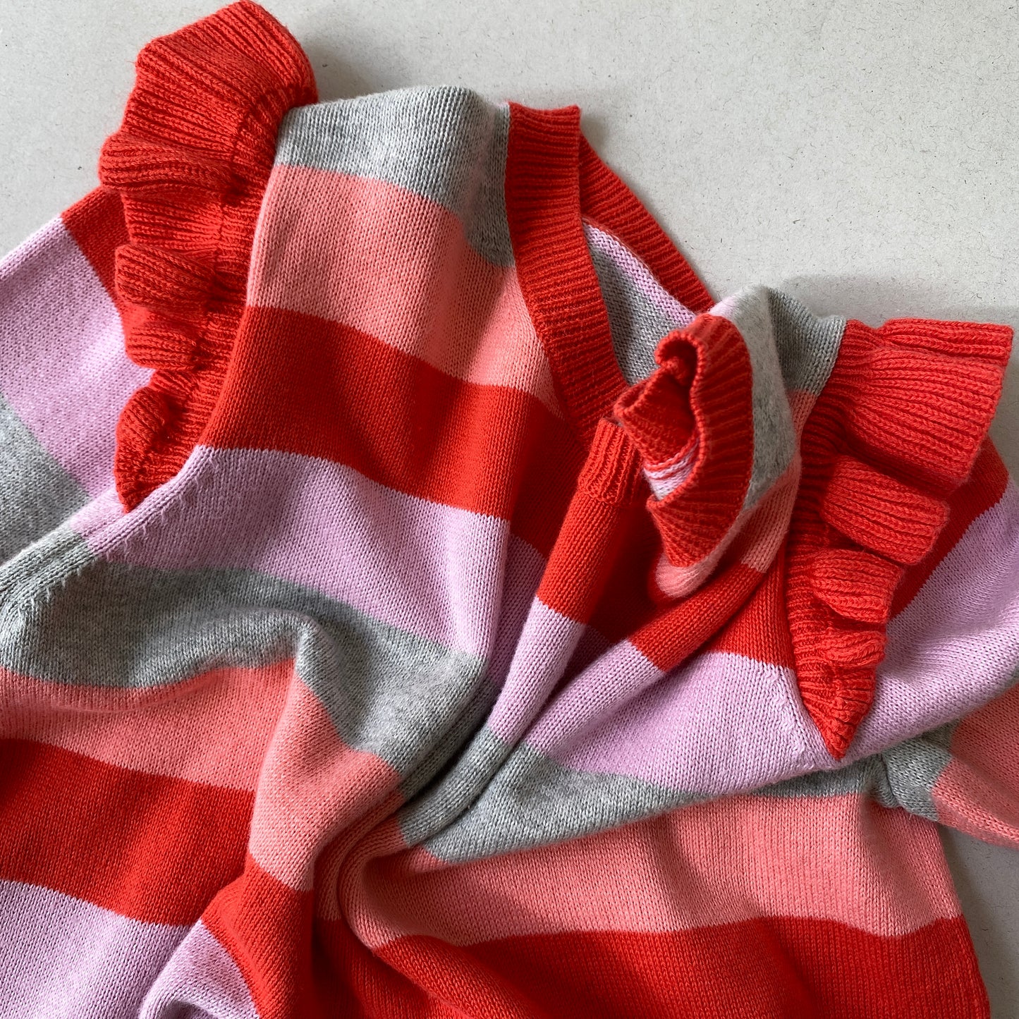 Multicolored Stripe Oversized Sweater (7-8Y)