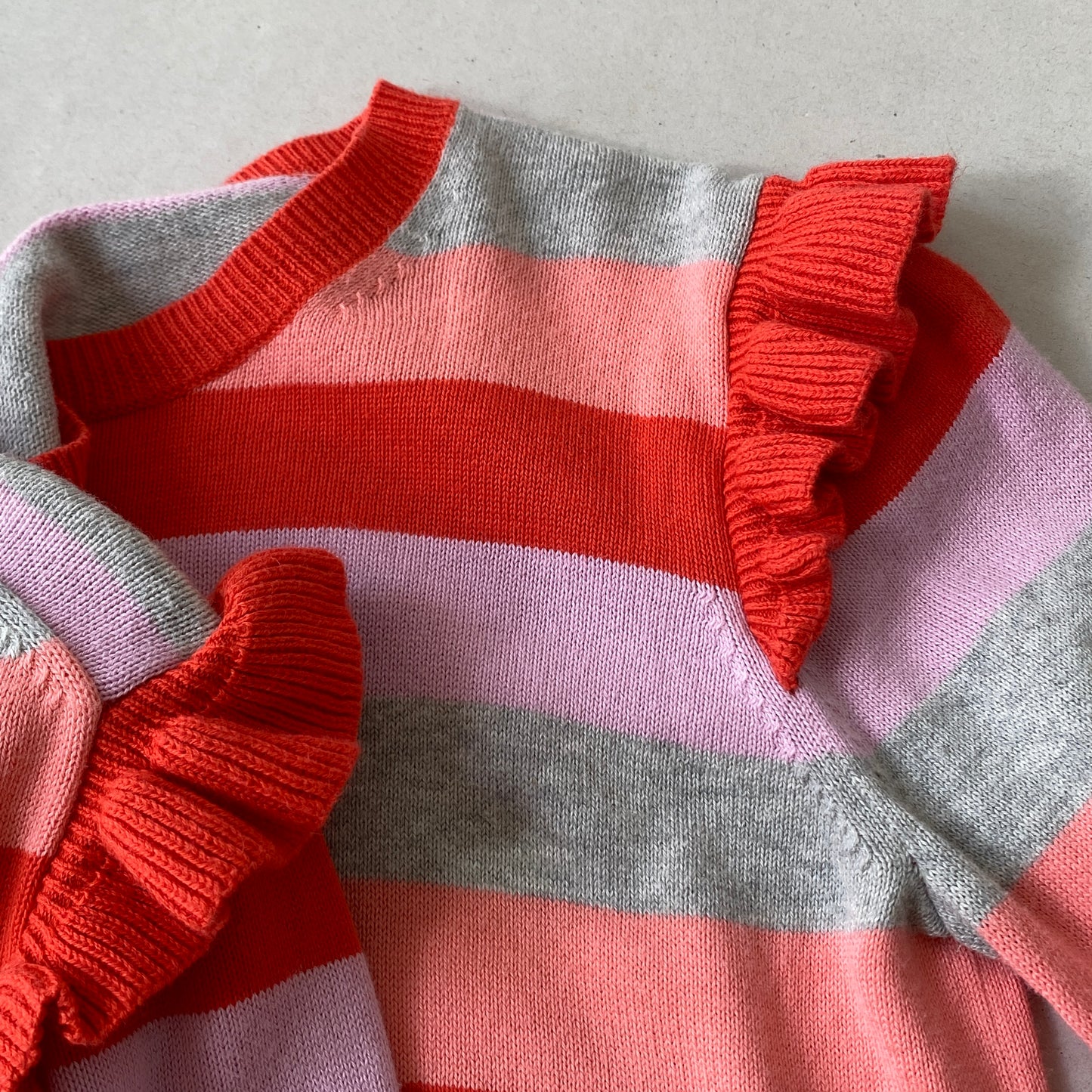 Multicolored Stripe Oversized Sweater (7-8Y)