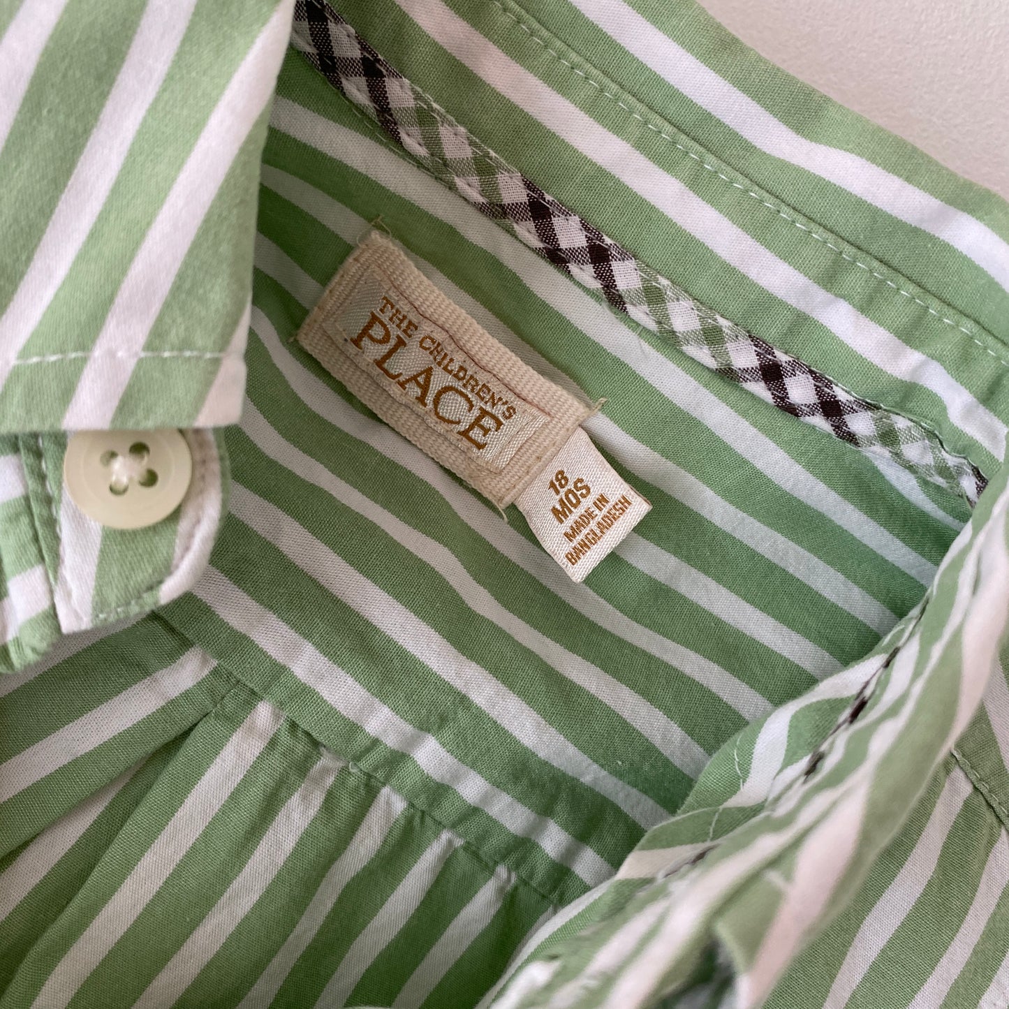 Green Stripe Button-Down Shirt (18M)