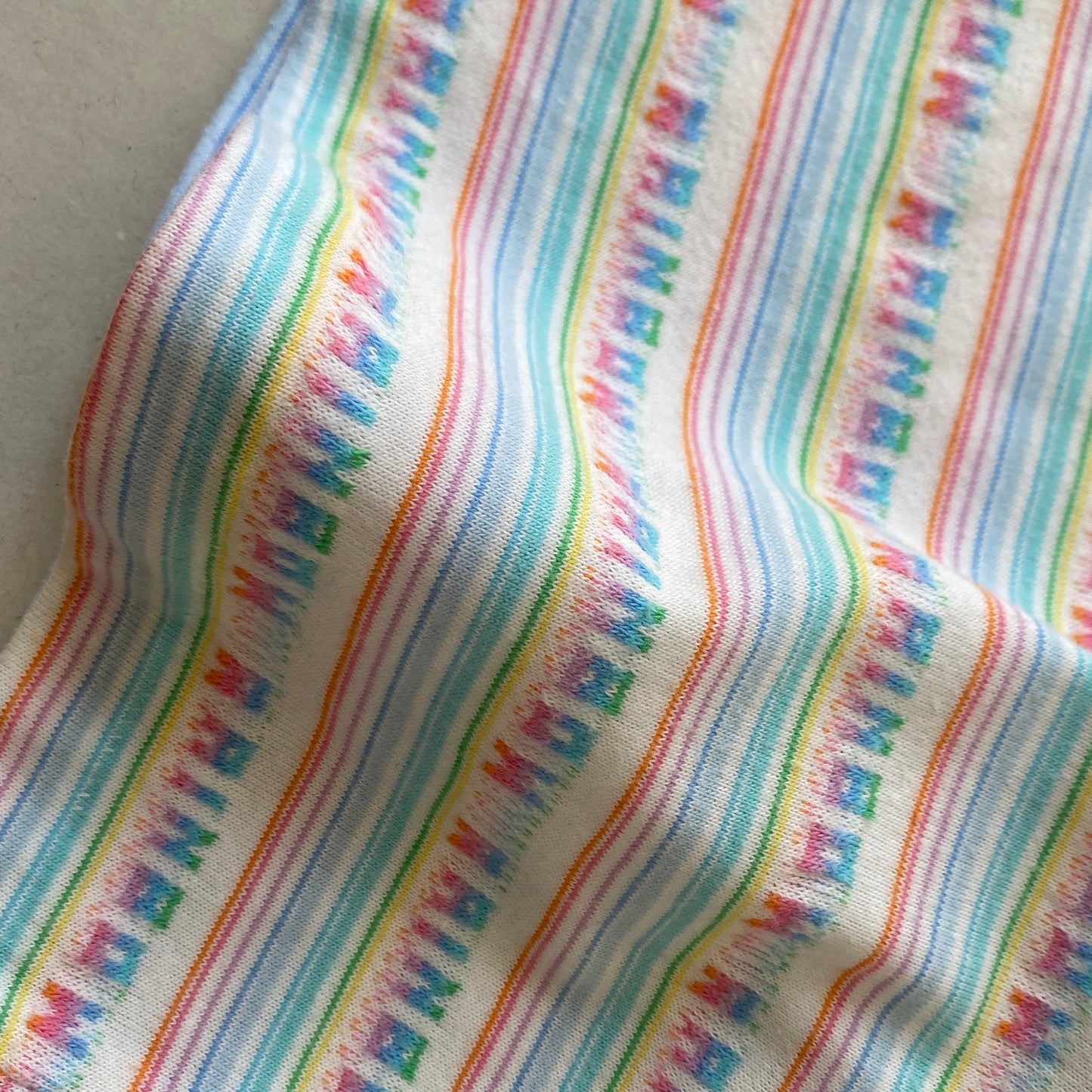 Vintage Rainbow Pastel Stripe Shirt (3-6M)