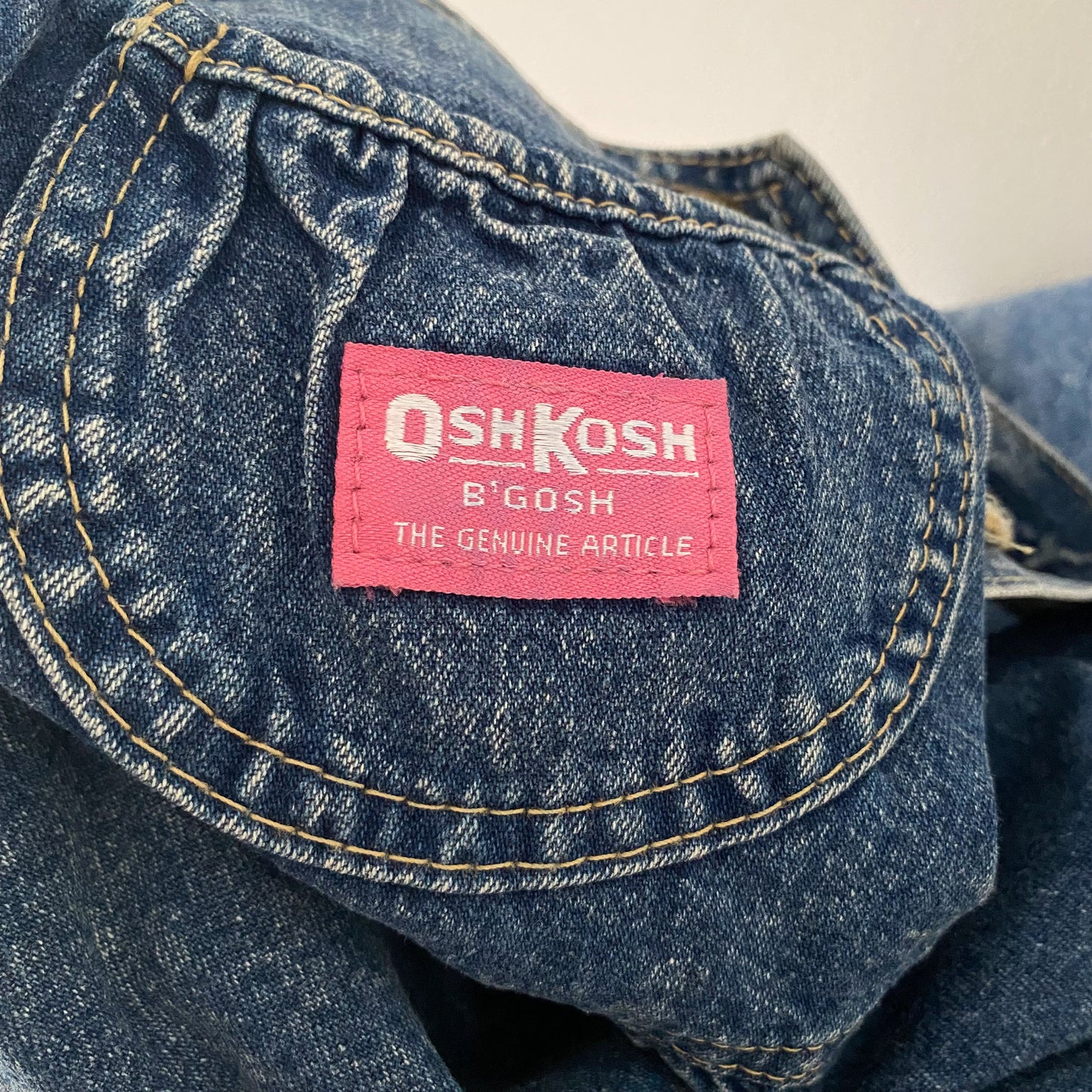 Vintage OshKosh Denim Acid Wash Skirtall (6Y)